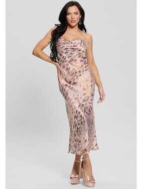 guess metallic-striped faux-wrap maxi dress Guess Metallic-Striped Faux-Wrap Maxi Dress